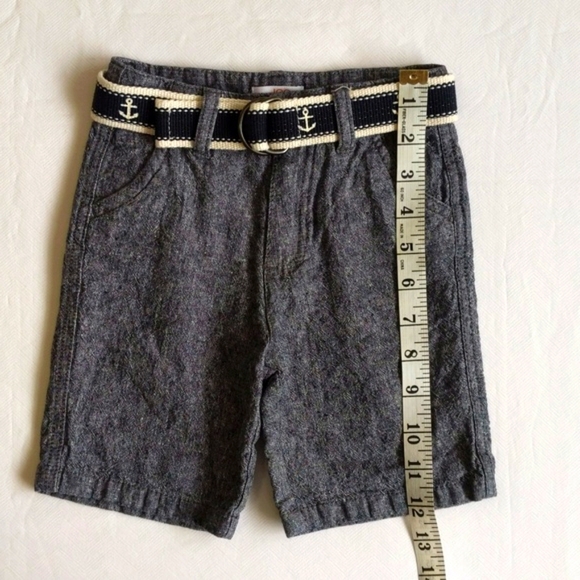 joe fresh nautical linen blend shorts with belt 12 months baby boy - Picture 7 of 8